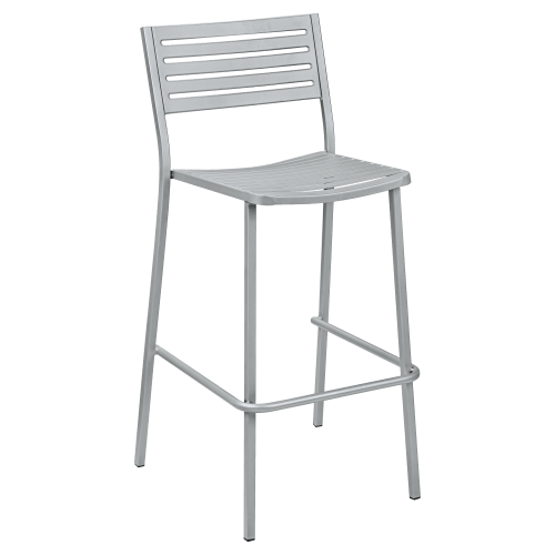 Ella Outdoor Bar Stool in Titanium Gray