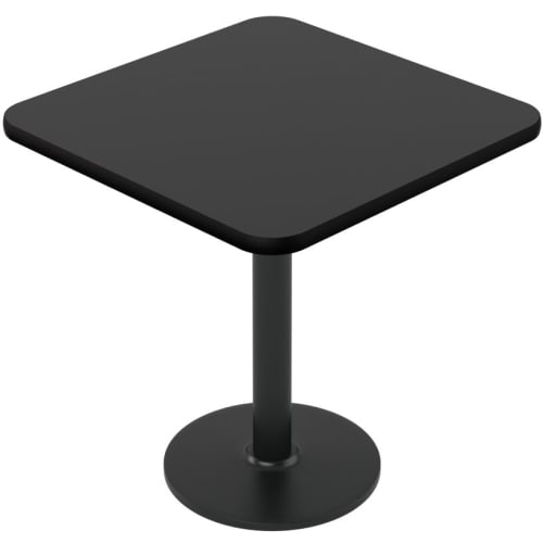 Laminate Reversible Restaurant Table In Black / Mahogany