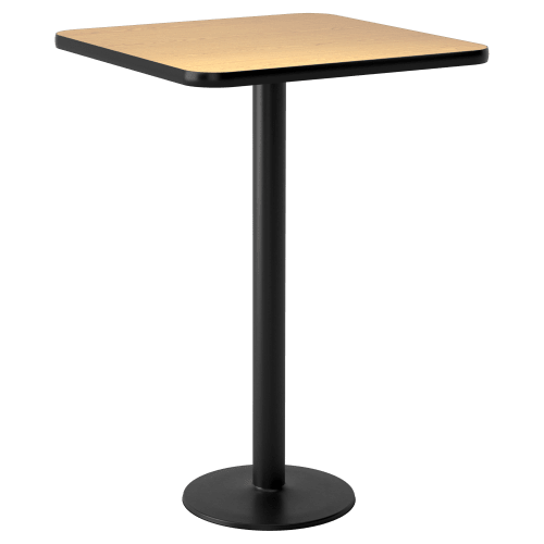 Laminate Reversible Restaurant Table In Oak / Walnut - Bar Height