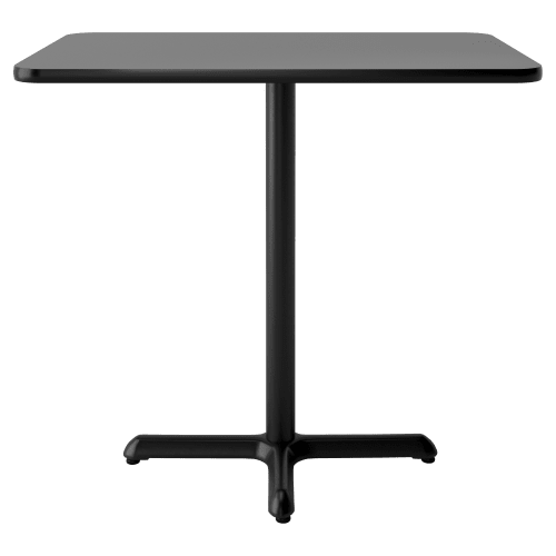 Laminate Reversible Restaurant Table In Black / Mahogany - Bar Height