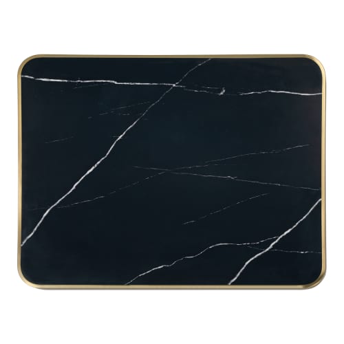 Sintered Stone Indoor / Outdoor Table Top with Stainless Steel Edge