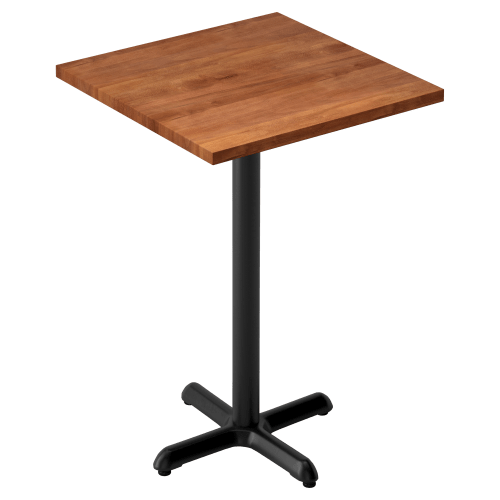 Premium Solid Wood Plank Restaurant Table - Bar Height