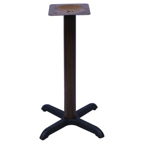 Premium Wood Look X Prong Table Base (Bar Height)