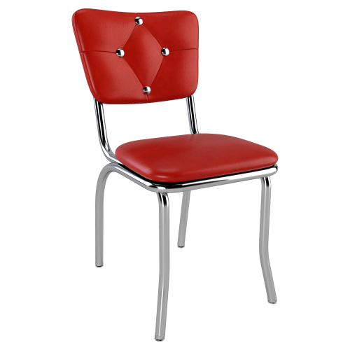 Diamond Button Tufted Back Diner Chair