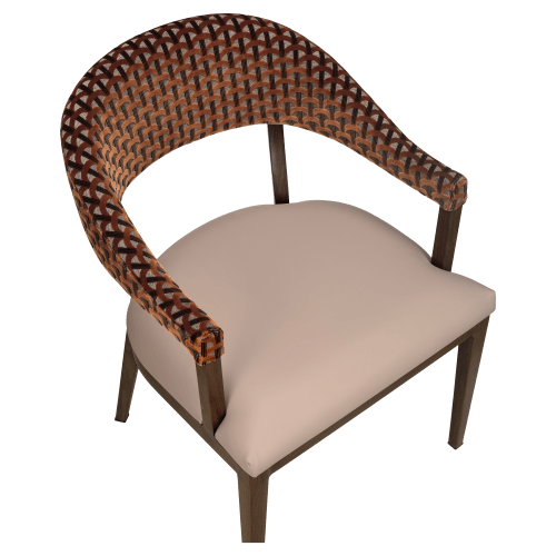 Valro Curved-Back Aluminum Chair