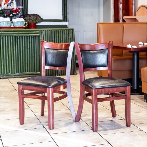 Premium Padded Back Wood Chair