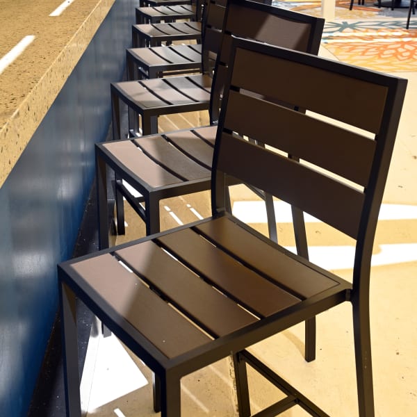 Black Aluminum Bar Stool