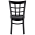 Window Back Metal Restaurant Chair - Black Finish with a Buckskin Vinyl Seat