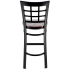 Window Back Metal Bar Stool - Black Frame with a Walnut Wood Seat