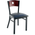 Interchangeable Back Metal Restaurant Chair with a Circled Back