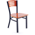 Interchangeable Back Metal Restaurant Chair with 3 Slats