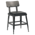 Laurie Bistro-Style Metal Chair in Dark Grey Finish