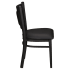 Black Vinyl Padded Back Metal Chair