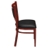 Metal Padded Back Chair with Premium Wood Look Finish