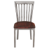 Clear Coat Elongated Back Metal Chair
