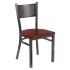 Clear Coat Checker Back Metal Chair 