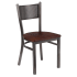 Clear Coat Checker Back Metal Chair 
