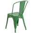 Bistro Style Metal Chair in Green Finish