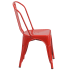 Bistro Style Metal Chair in Red Finish