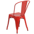 Bistro Style Metal Chair in Red Finish