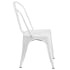 Bistro Style Metal Chair in White Finish