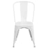 Bistro Style Metal Chair in White Finish