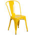 Bistro Style Metal Chair in Yellow Finish