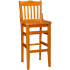 Schoolhouse Wood Bar Stool - Cherry Finish with a Wood Seat