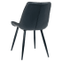 Black Metal Chair with Padded Black Vinyl Upholstery