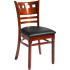 Wood American Back Restaurant Chair - Mahogany Finish with a Wood Seat