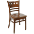 Wood American Back Restaurant Chair - Walnut Finish with a Wood Seat