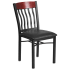 Metal Schoolhouse Chair with Wood Back