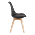 Nordic Style Wood Chair in Black 
