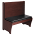 Wood Bench with Padded Seat & Wood Back