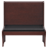 Wood Bench with Padded Seat & Wood Back