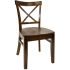 Beechwood X Back Restaurant Chair - Walnut Finish with a Wood Seat