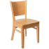 Beechwood Curved Plain Back Chair - Natural Finish with a Wood Seat