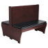 Wood Bench with Padded Seat & Wood Back