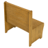 Wood Bench with Wood Seat & Back