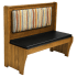 Wood Bench with Wood Seat & Back