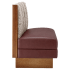 Wood Booth with Upholstered 4 Channel Back