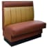 6 Channel Restaurant Booth with Wine Vinyl Seat - Single