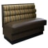 Horizontal 3 Channel Back Booth with a Fabric Padded Back and Vinyl Seat - Single