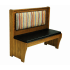 Wood Bench with Padded Seat