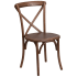 Stackable X Back Wood Restaurant Chair