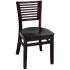 Paris Wood Chair - Paris Wood Chair - Dark Mahogany Finish with a Wood Seat