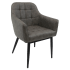 Dark Grey Vinyl Arm Chair