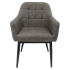 Dark Grey Vinyl Arm Chair