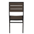 Black Aluminum Chair with Dark Walnut Faux Teak