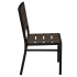 Black Aluminum Chair with Dark Walnut Faux Teak